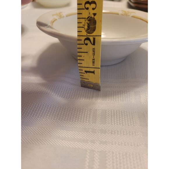Shenango China USA Bowls Restaurant Ware Heavy White with Golden Band Vintage 2 - Picture 6 of 8